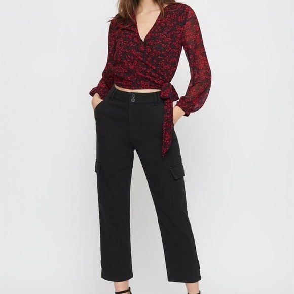 Wrap Blouse (Like New - M) - Picture 2 of 6